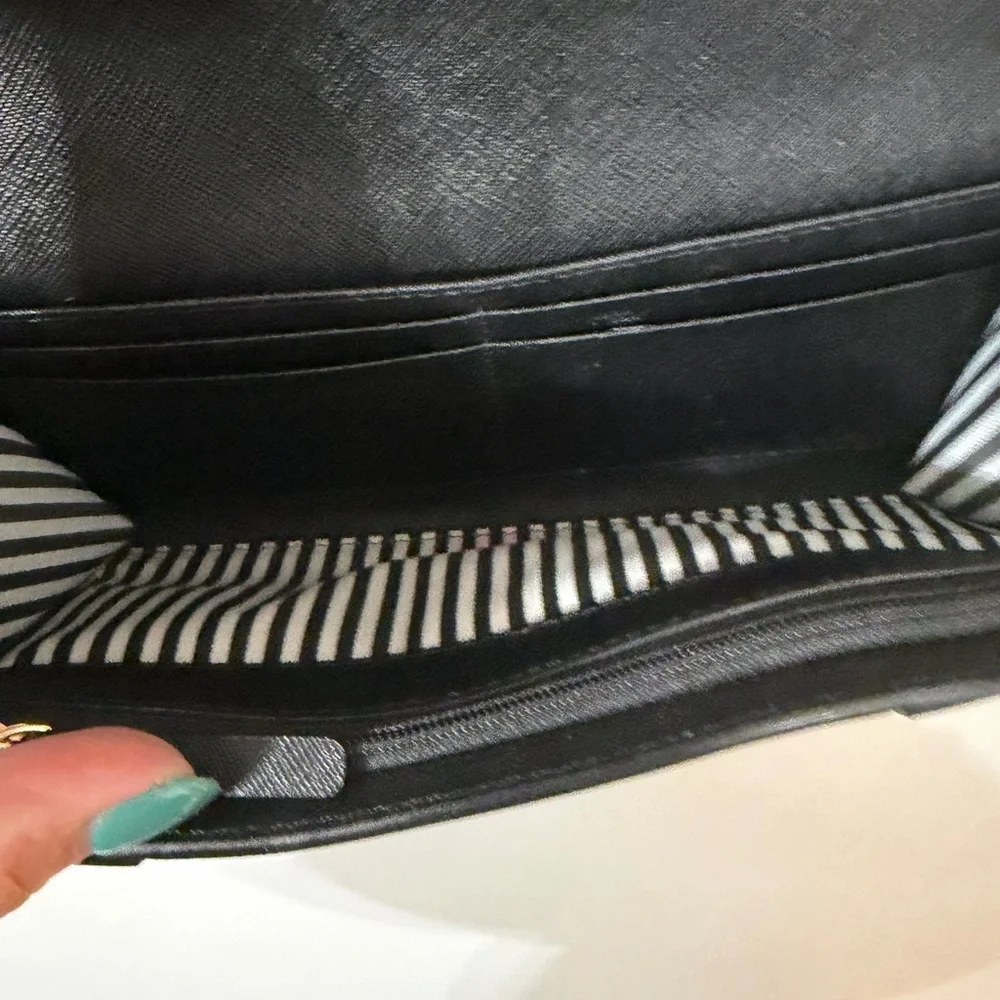Kate Spade Black Crossbody with Gold Chain